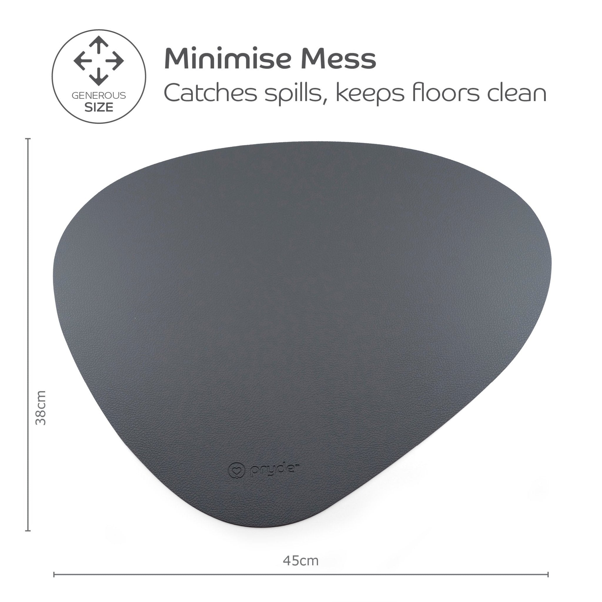 Complete Dining Set with Reversible Blush & Charcoal Dining Mat - Pryde Pets
