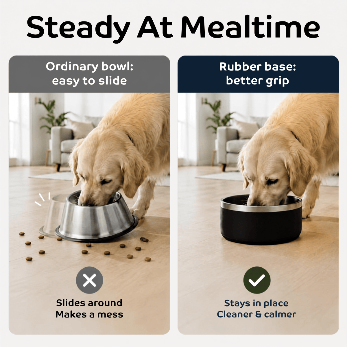 Stainless Steel Dog Bowl (1900ml/64oz) - Pryde Pets