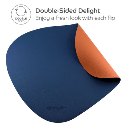 Complete Dining Set with Reversible Chestnut &amp; Navy Dining Mat - Pryde Pets