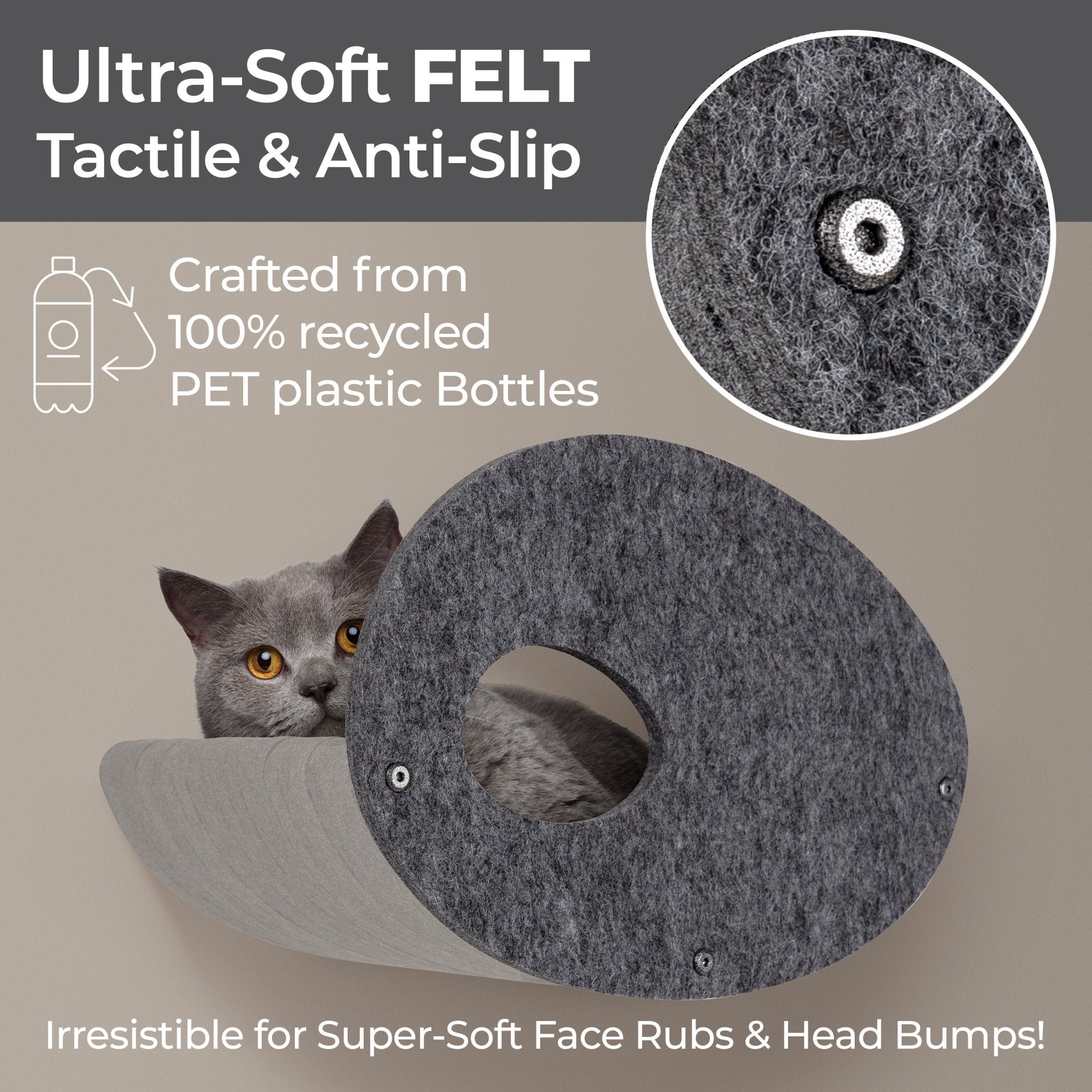 Set of 4 Charcoal Cat Climber Facade Add - Ons - Pryde Pets