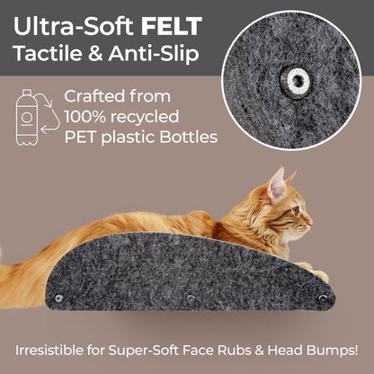 Charcoal Long Lounger Cat Climber Facade Add - On - Pryde Pets