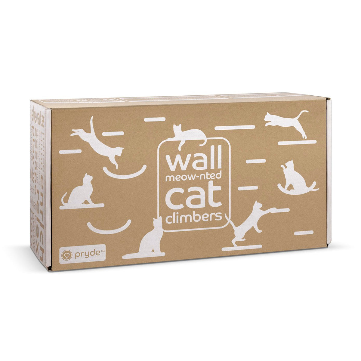 Wall Meow-nted Cat Climbers (Oatmeal) - Set of 4 Shelves - Pryde Pets